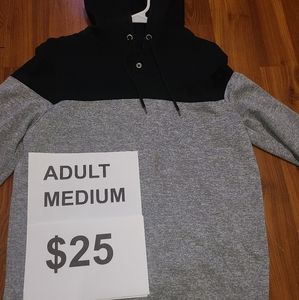 Light Gray and Black Hoodie